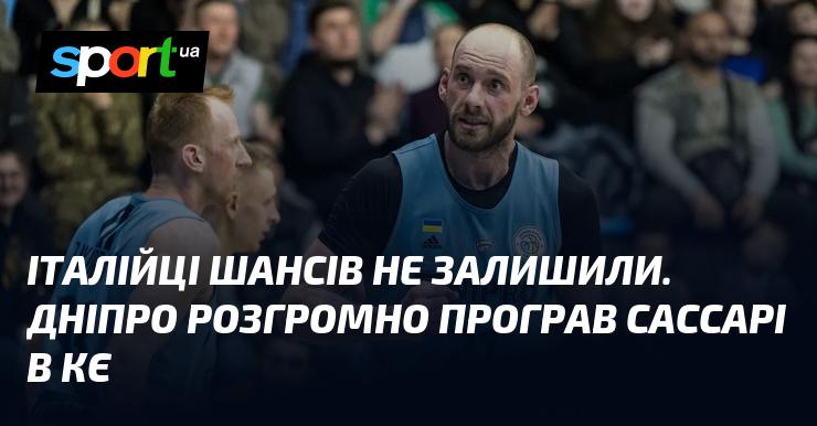 Італійці не дали жодних шансів. Дніпро зазнав нищівної поразки від Сассарі в Кубку Європи.