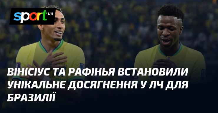 Вінісіус і Рафінья досягли неперевершеного рекорду у Лізі чемпіонів для бразильців.